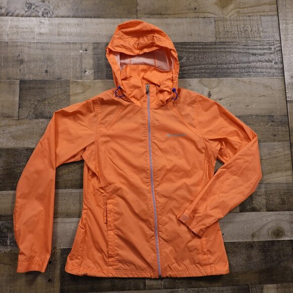 Columbia Switchback II Packable Rain Jacket Women’s Small Burnt Coral Orange - Picture 1 of 14